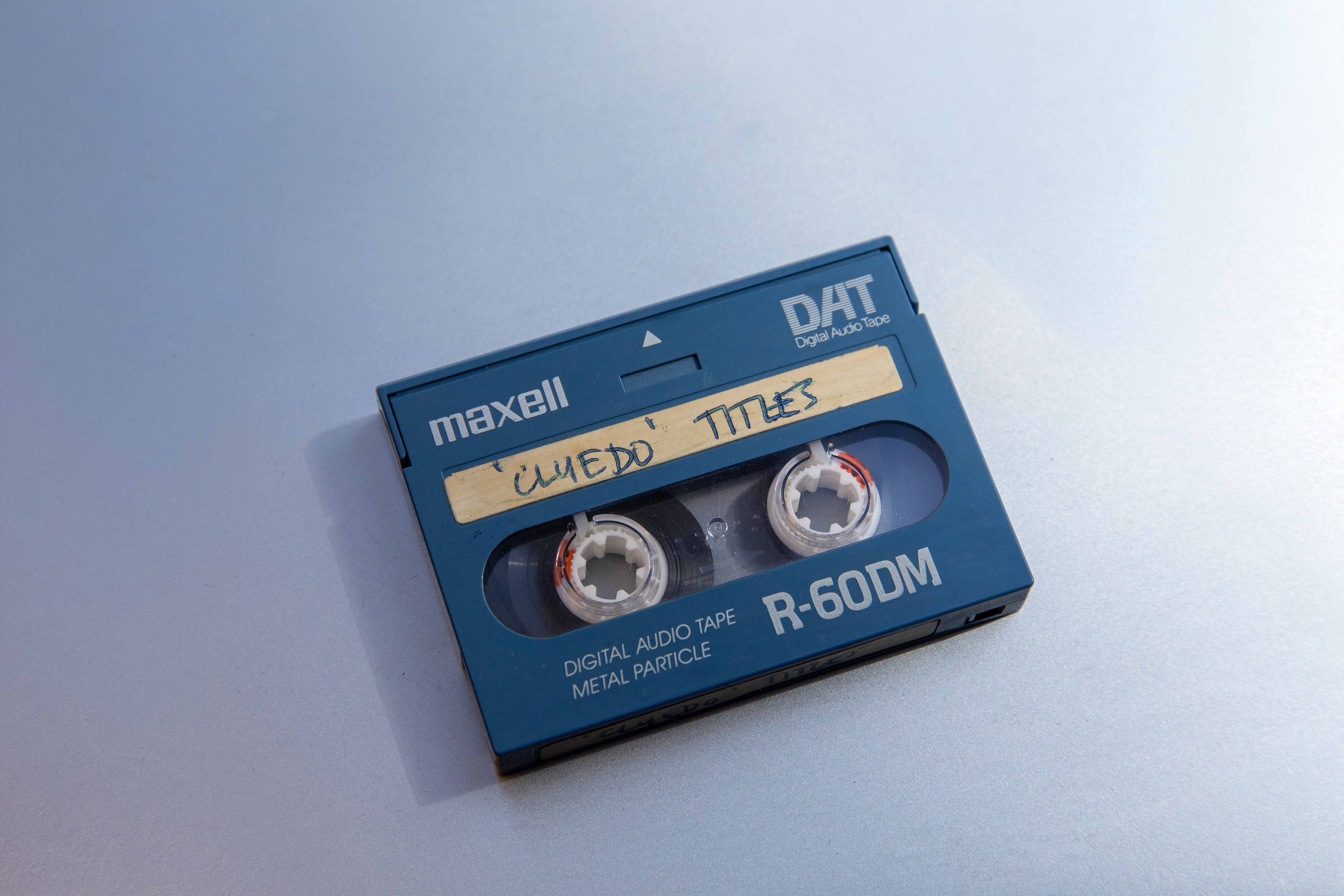 Digital Audio Tape photographed at an angle